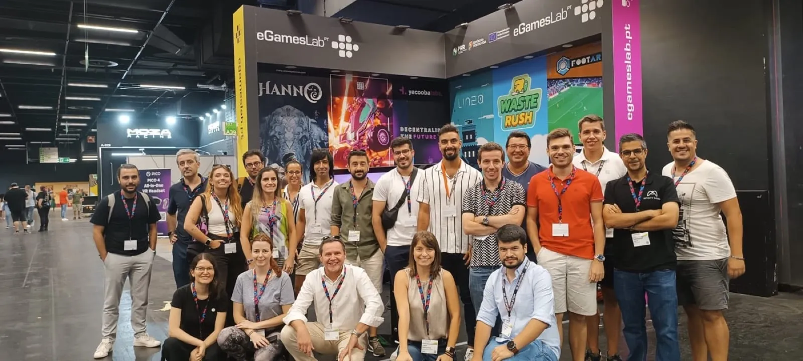 The eGames Lab delegation at its Gamescom stand