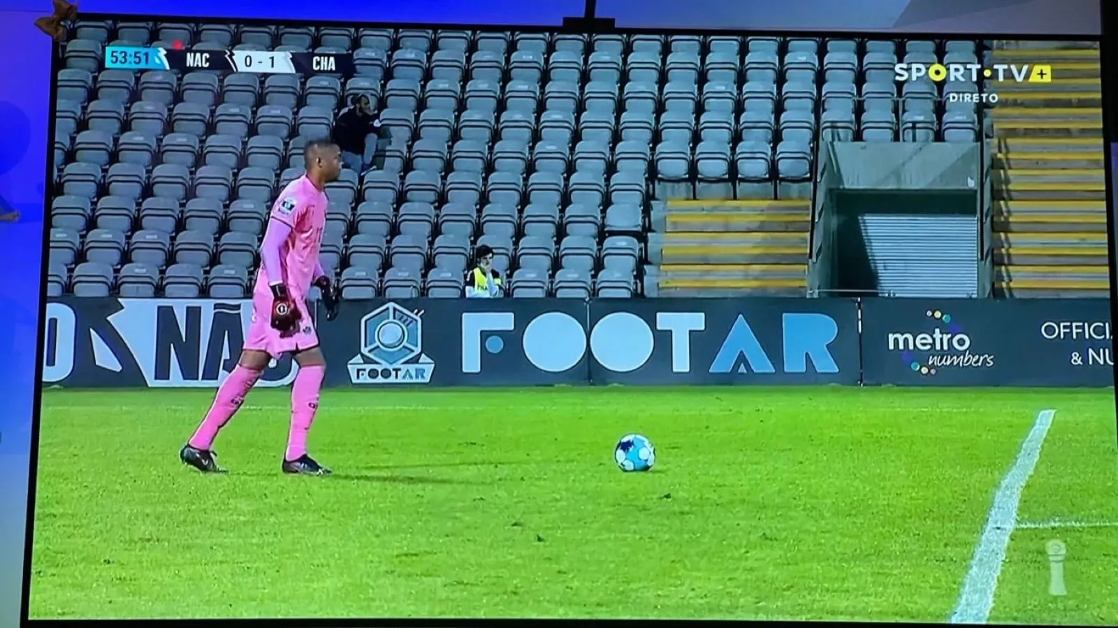 FootAR boards along the pitch at Estádio da Madeira