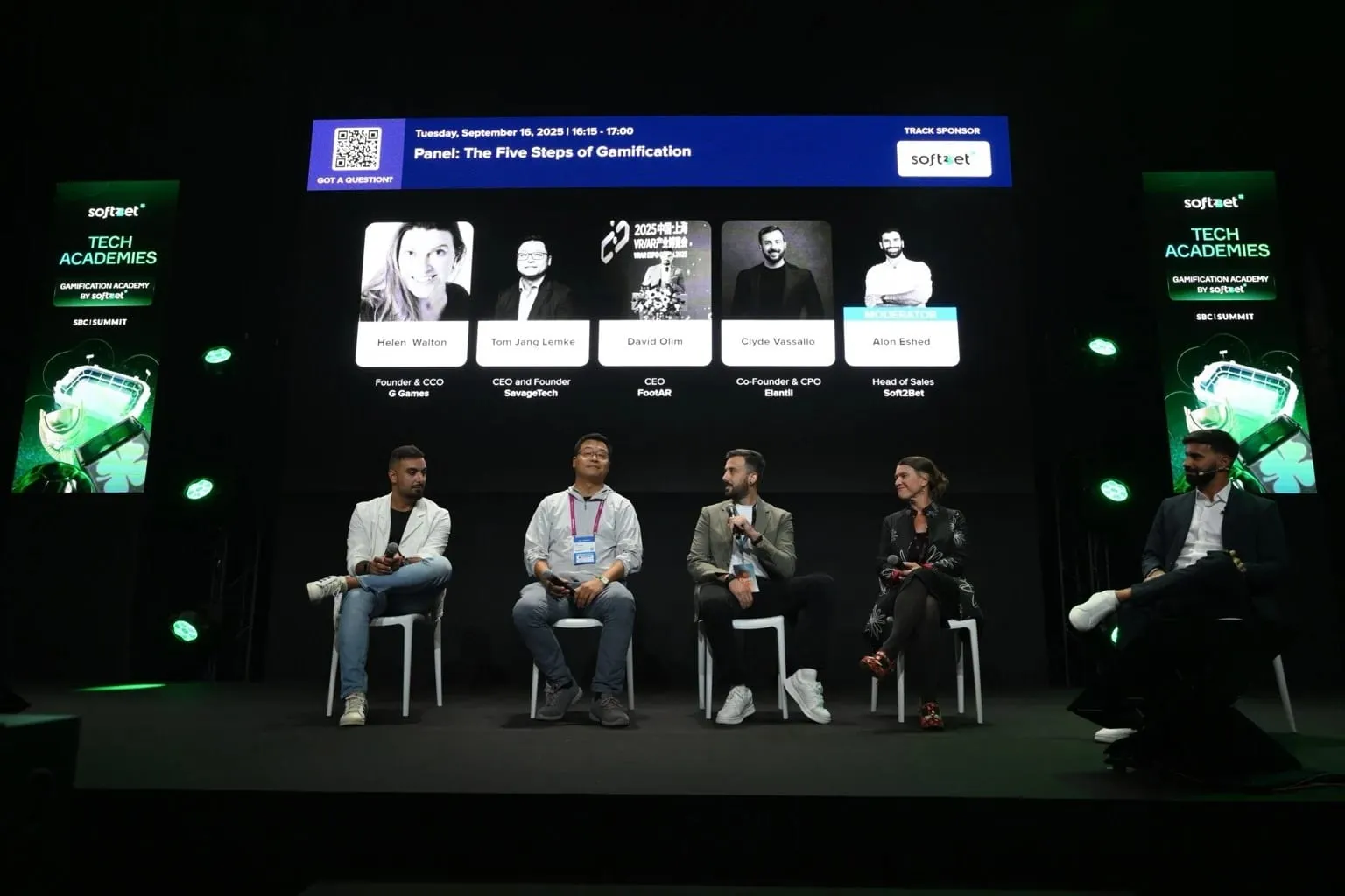 David Olim speaking on the gamification panel at SBC Summit